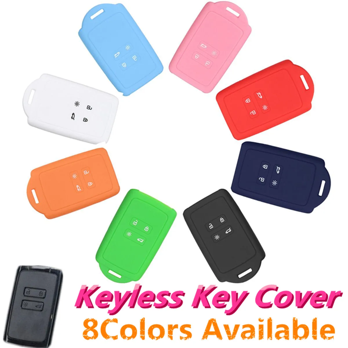 Силиконовый чехол для брелока с 4 кнопками защитный Renault koleos Kadjar 2016 2017 | Автомобили