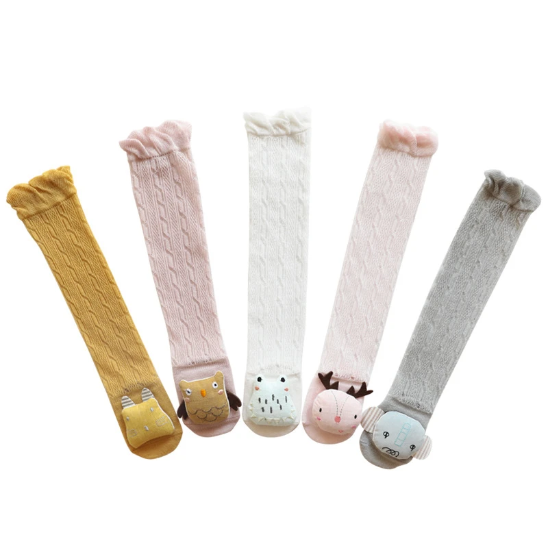 

Summer mesh thin cotton anti-mosquito baby stockings cartoon doll baby socks children knee over knee sock