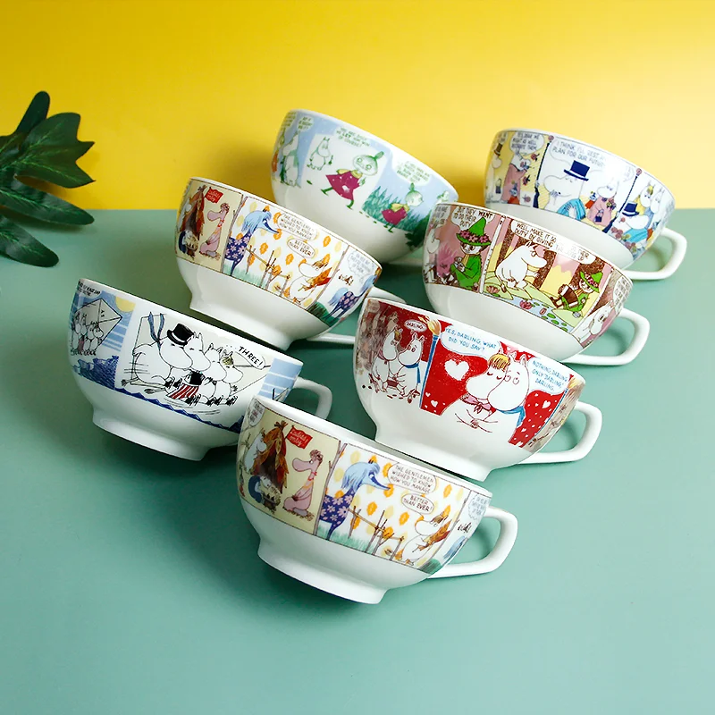 Moomin Милая большая миска для лапши и тарелка набор чашка для Муми-троллей и миска для Муми-троллей