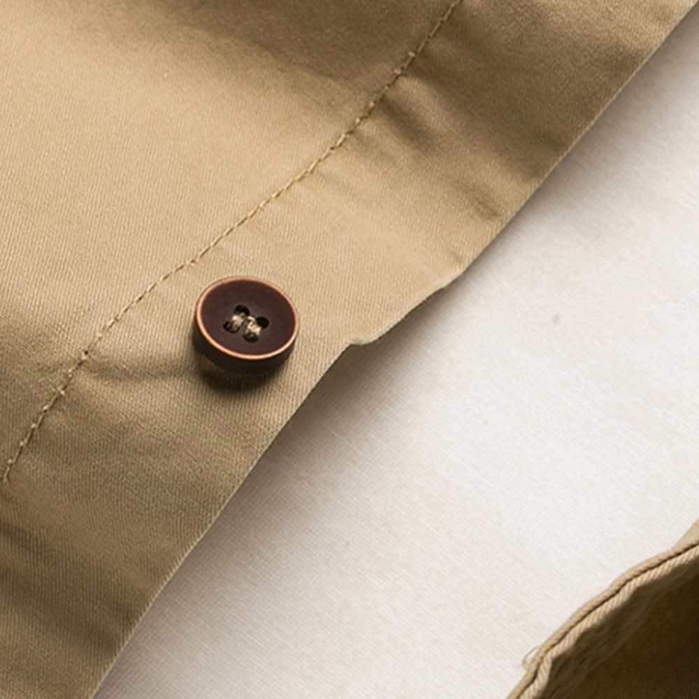 Мужская Уличная хлопковая рубашка с длинным рукавом в стиле милитари