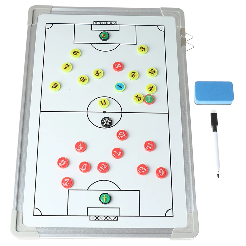 

Магнитная футбольная тактическая доска для тренировок подвесная пластина Двусторонняя резиновая угловая тренировочная доска