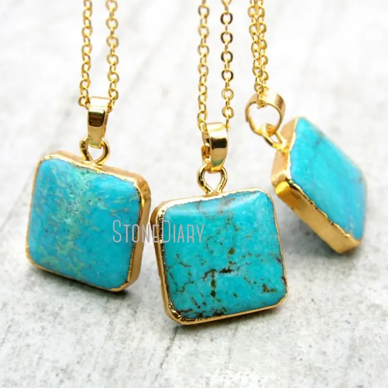 Золотые ожерелья NM14966 Howlite с гальваническим покрытием на продажу 18-32 дюйма |