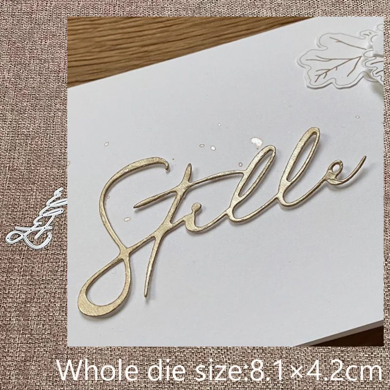 

XLDesign Craft Metal stencil mold Cutting Die German stille word scrapbook die cuts Album Paper Card Craft Embossing