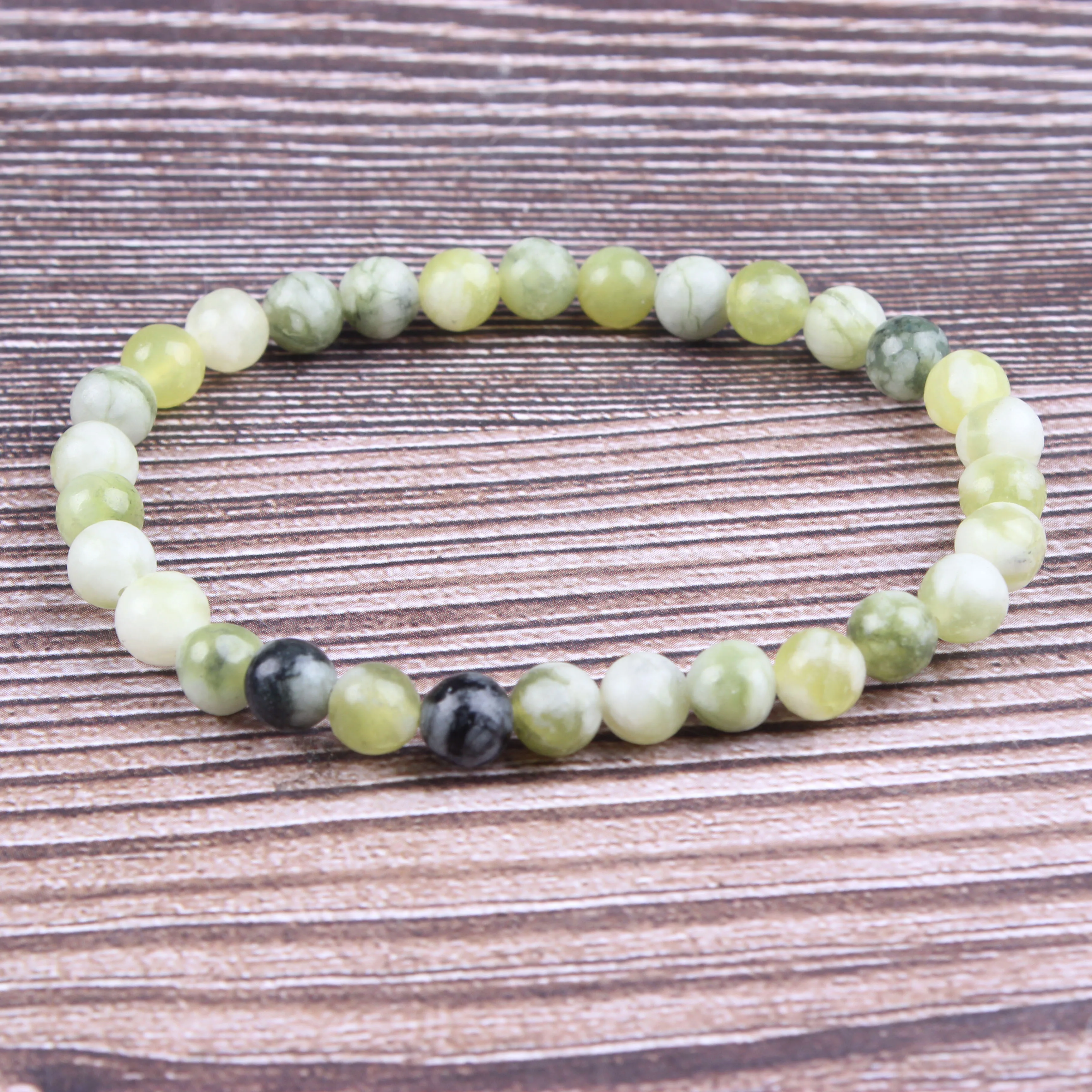 

Fashion jewelry 6 / 8 / 10mm miscellaneous stone bracelet natural jewelry beads are suitable for men's and women's accessories
