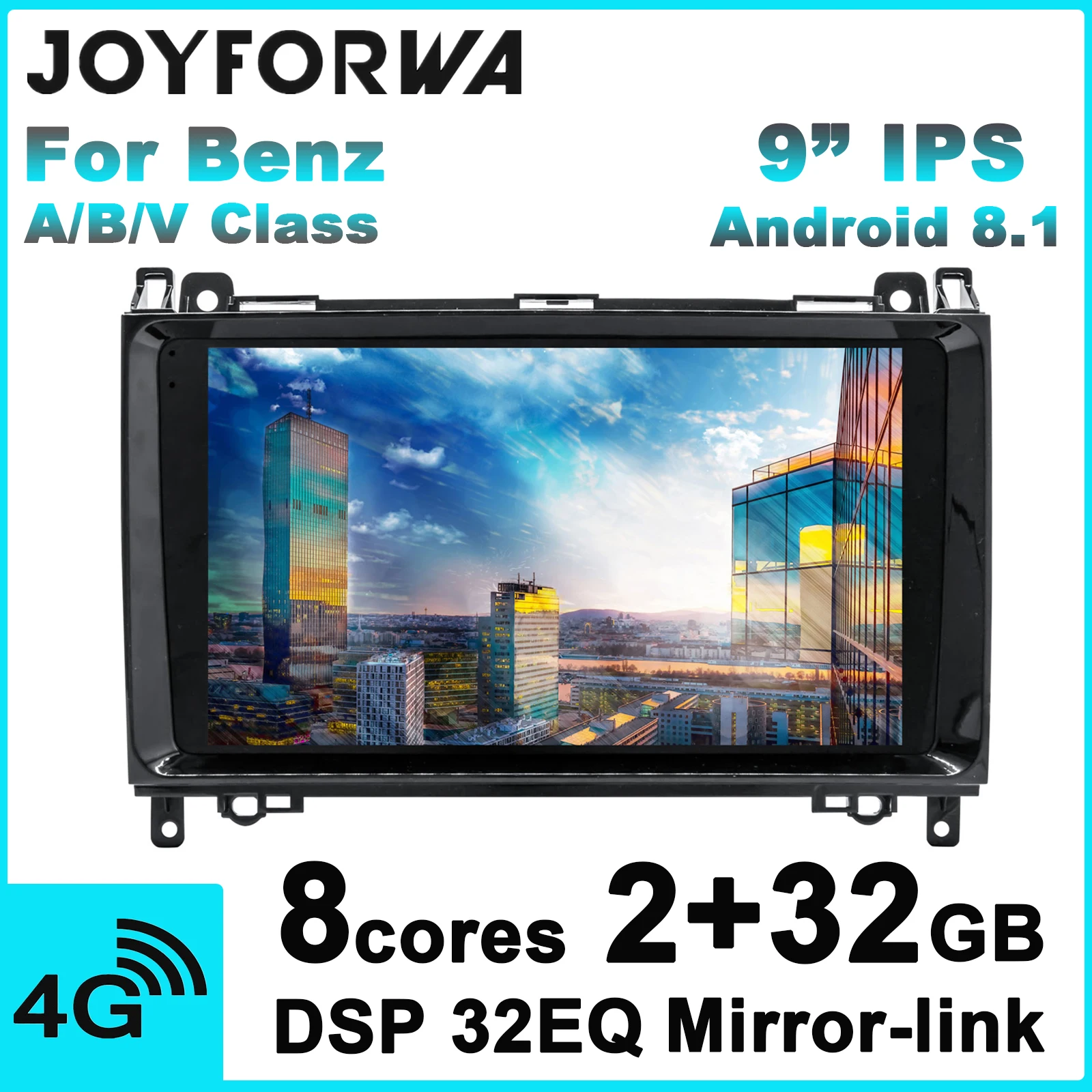 SPDIF 9 &quotAndroid 8 1 Автомобильный мультимедийный радиоприемник для Mercedes Benz Sprinter gps DSP