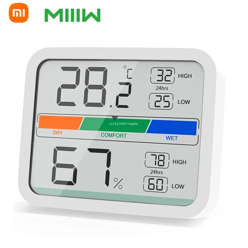 Цифровой термометр Xiaomi Miiiw с ЖК-дисплеем 2 гигрометра комнатный Термогигрометр