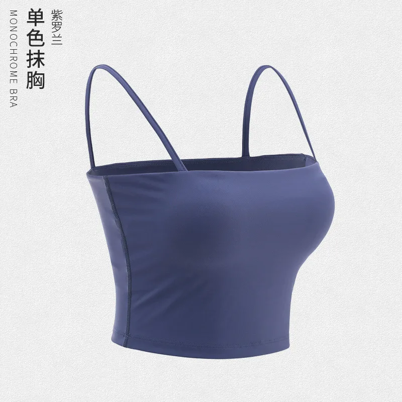 

2021 European Gym and American Women Running Back Shockproof Sports Underwear Women Thin Straps Yoga Vest Straps Fitness Bra Bra