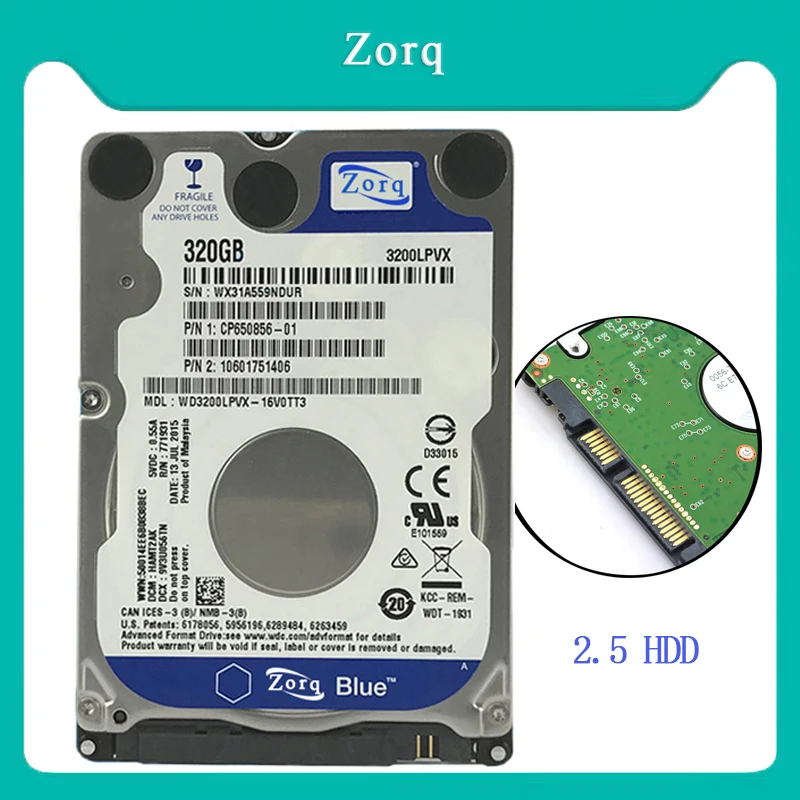 

320GB 2.5" SATA2 Laptop Notebook Internal 120G 160G 250G 500G 1T 2T HDD Hard Disk Drive 5400-7200RPM Disco Duro Interno