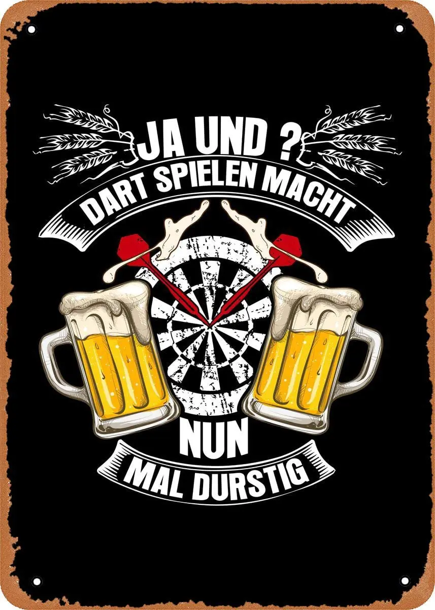 

Darts Billiards Pinballs Logo Metal Tin Sign, Vintage Retro Poster Art Creative Door Sign Decor for Bars Cafes Pubs Home 20x30cm