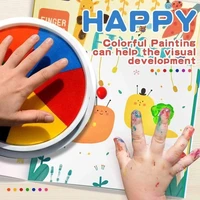 612 colors funny finger painting pad kit kids diy paint crafts non toxic washable children educational mud tool drawing book