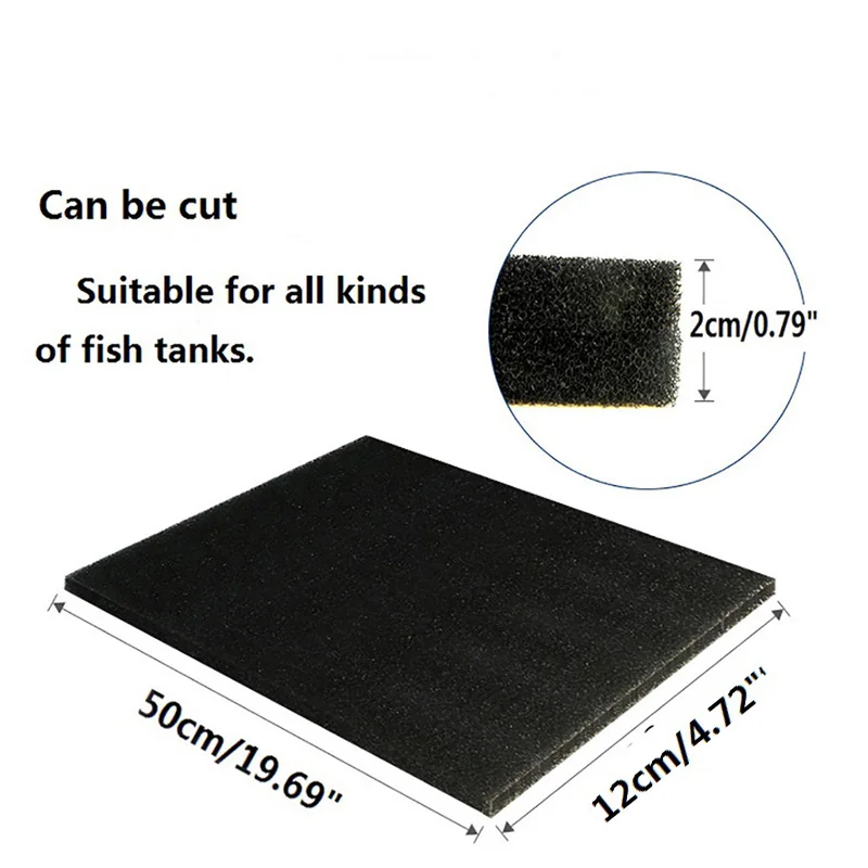 Практичный Биохимический хлопковый фильтр аквариумный пруд для рыбок черные