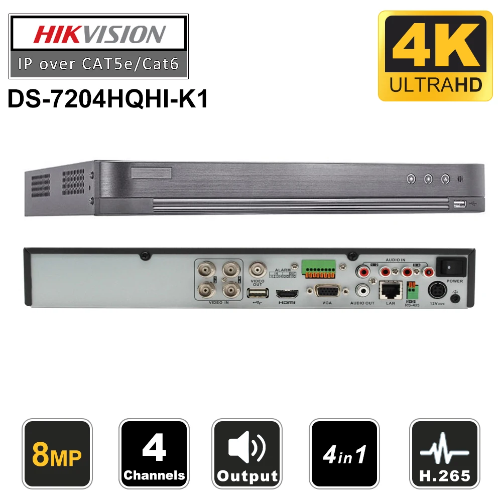 Hikvision 16ch/8ch/4ch DVR Max support 8MP DS-7216HUHI-K1&amp DS-7208HUHI-K1 &amp DS-7204HUHI-K1 Analog Camera | Безопасность и