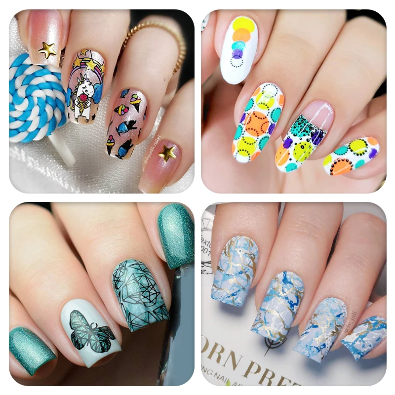 BORN PRETTY пластины для штамповки ногтей животное Тропическое украшение штамповка