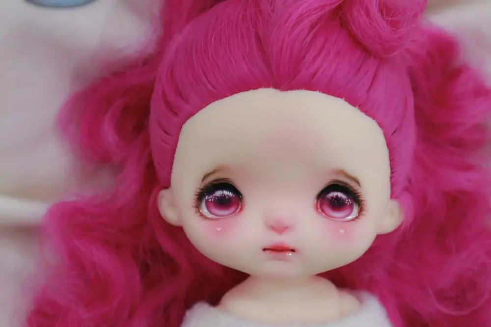 Nude doll make up 24 Индивидуальные лица для кукол holal, 16 см куклы как holal куклы, волосы можно выбрать - Цвет: Nude doll make up 24