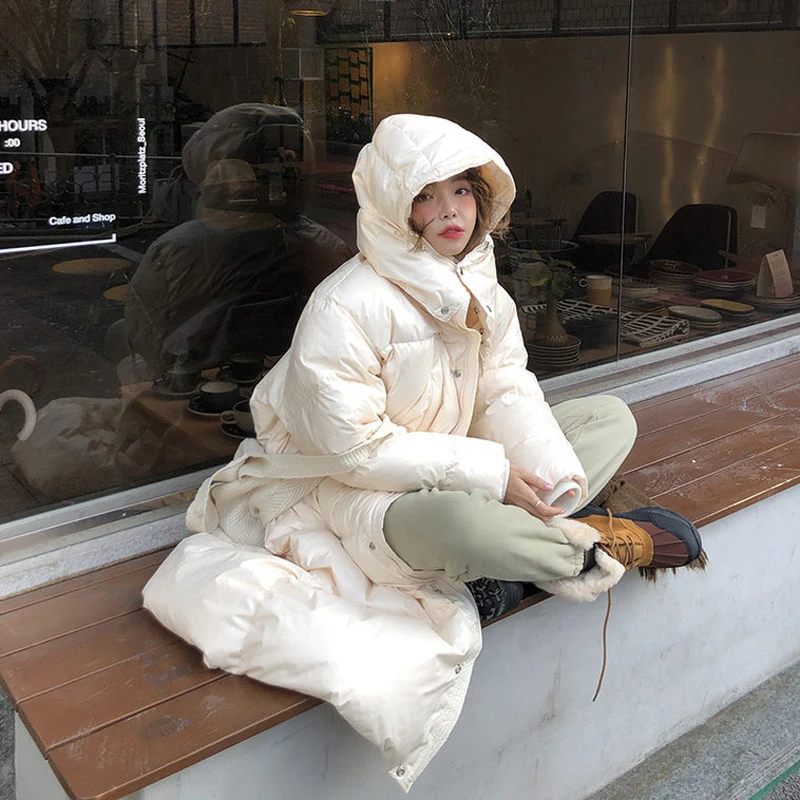 

2020 Winter Jacket Women Cotton-padded Coat Oversize Plus Size Fashion Hooded Long Parkas Thicken Warm Down Jackets Female