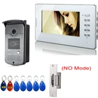 Дверной Видеозвонок для частного дома, домофон с 1 монитором, цветной экран 7 дюймов, Домашний домофон