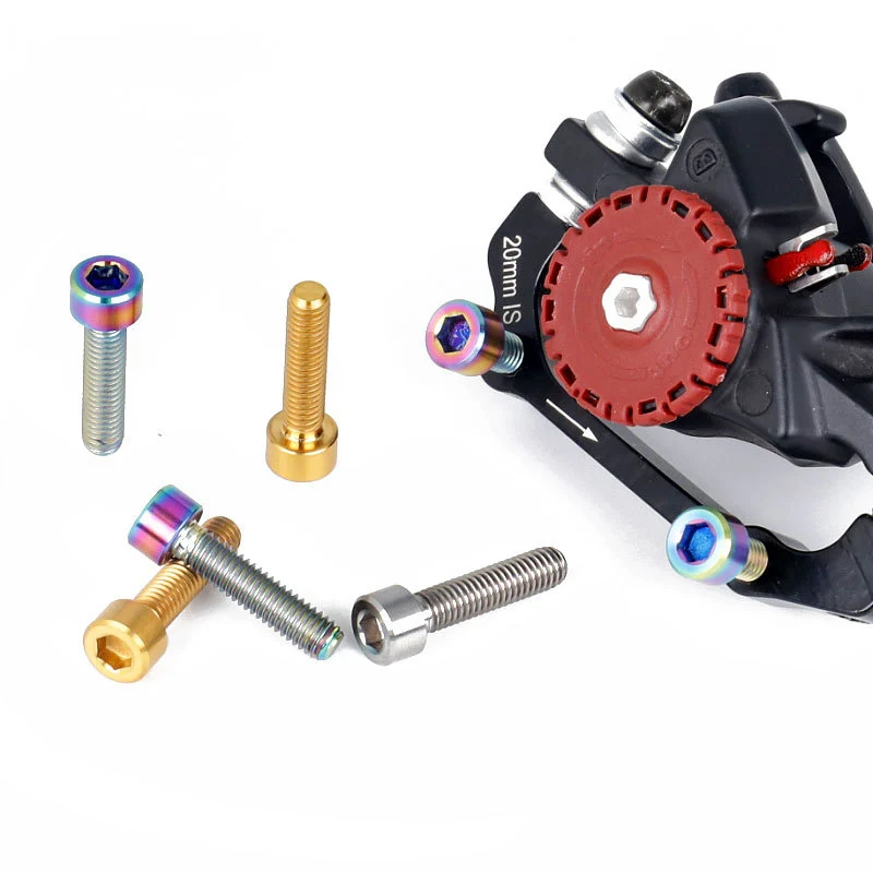 

Mountain Bike Accessories Disc Brake Fixed A-pillar Conversion Seat Disc Heightening M6*25mm Titanium Alloy Screw