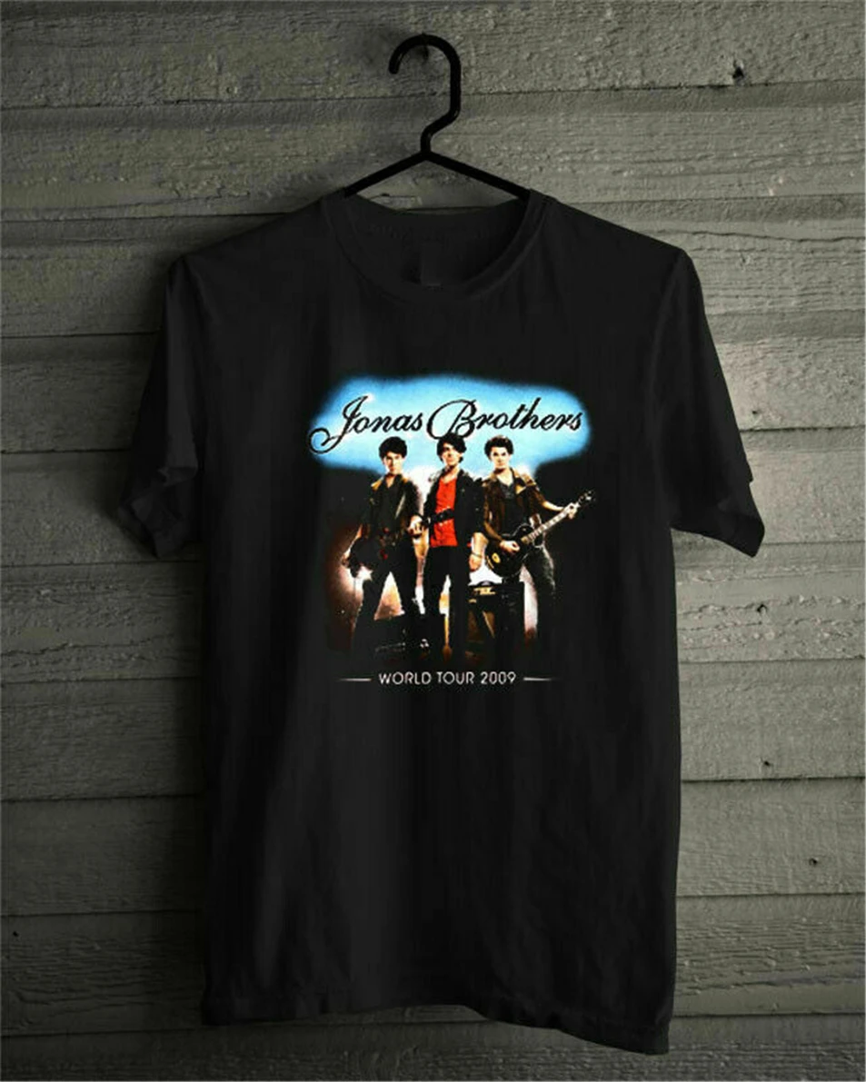Neu The Jonas Brothers-концерт мирового турне 2009 черная футболка мужская S-3Xl 2Xl 3Xl 4Xl 23Xl |