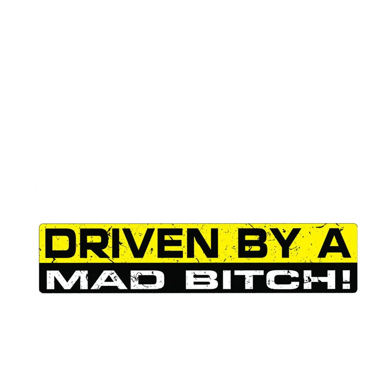 Предупреждающая Автомобильная наклейка DRIVE BY A MAD BITCH виниловая Солнцезащитная
