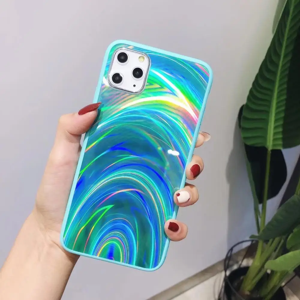 Роскошные красочные радужные чехлы для телефонов iphone X XS XSMAX XR 6 6S Plus 7 plus 8 задняя
