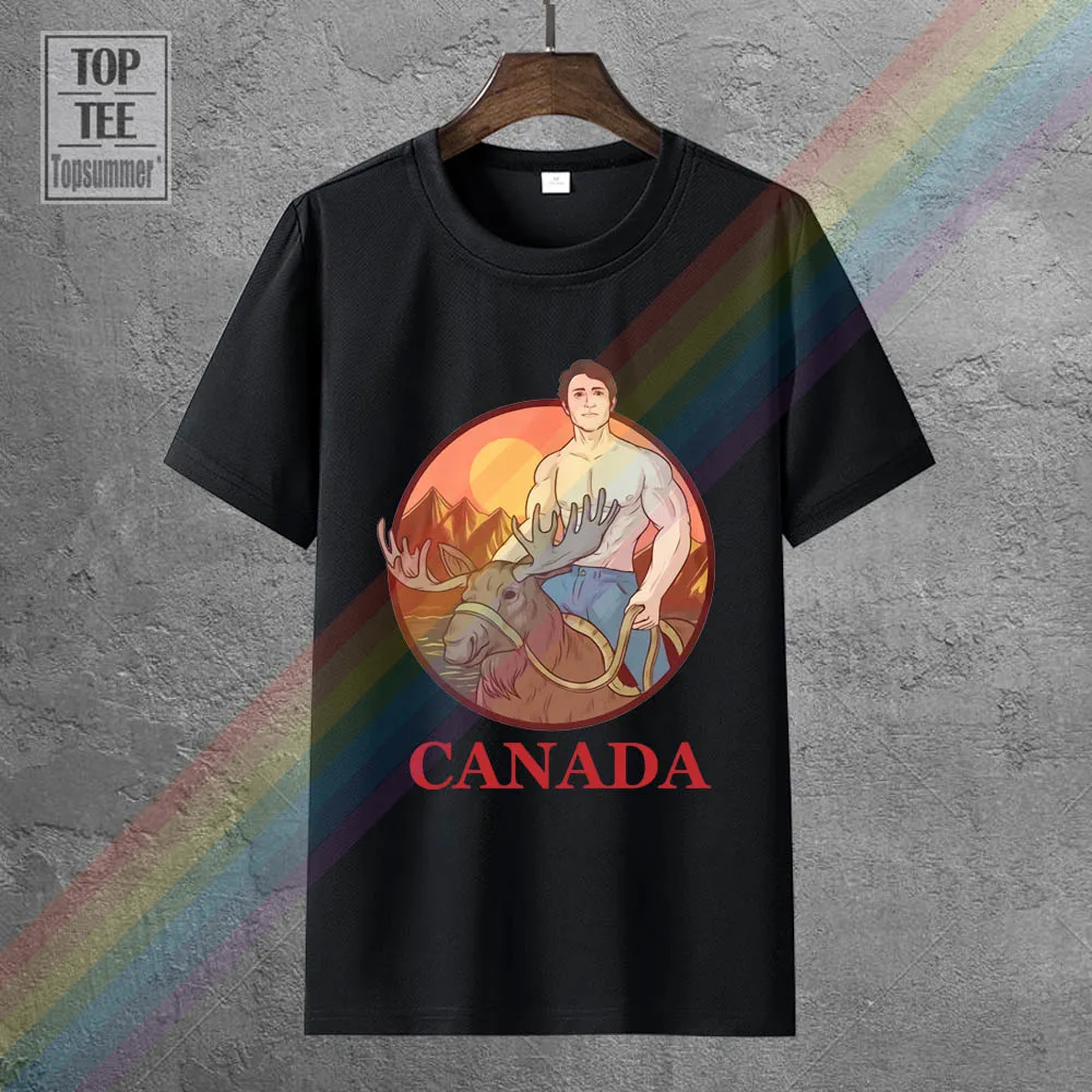 

Justin Trudeau Awesome Canada Standard Unisex T Shirt Men T Shirt Free Shipping Top Tees 2018 Newest