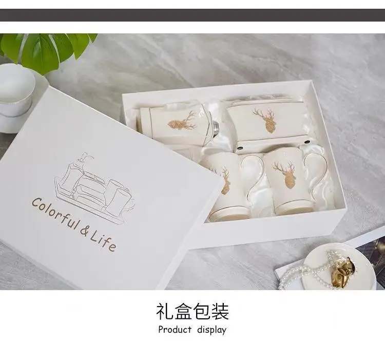 5 цветов Керамический диспенсер для жидкого мыла Коробка держатель зубных щеток