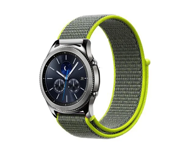 light green Huawei GT 2 нейлоновый ремешок для samsung Galaxy 42 мм 46 мм Active 2 gear S2 S3 20 мм 22 мм Sport Loop Huami Amazit GTR Bip браслет - Цвет ремешка: light green