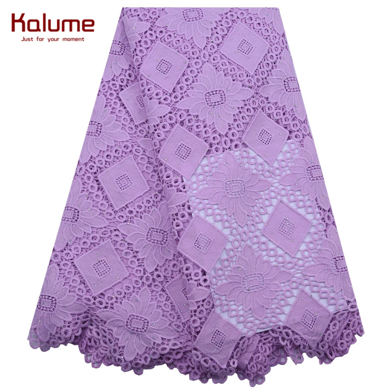 Kalume Новая Мода Африканский гипюр сетка шнур кружевная ткань в нигерийском стиле