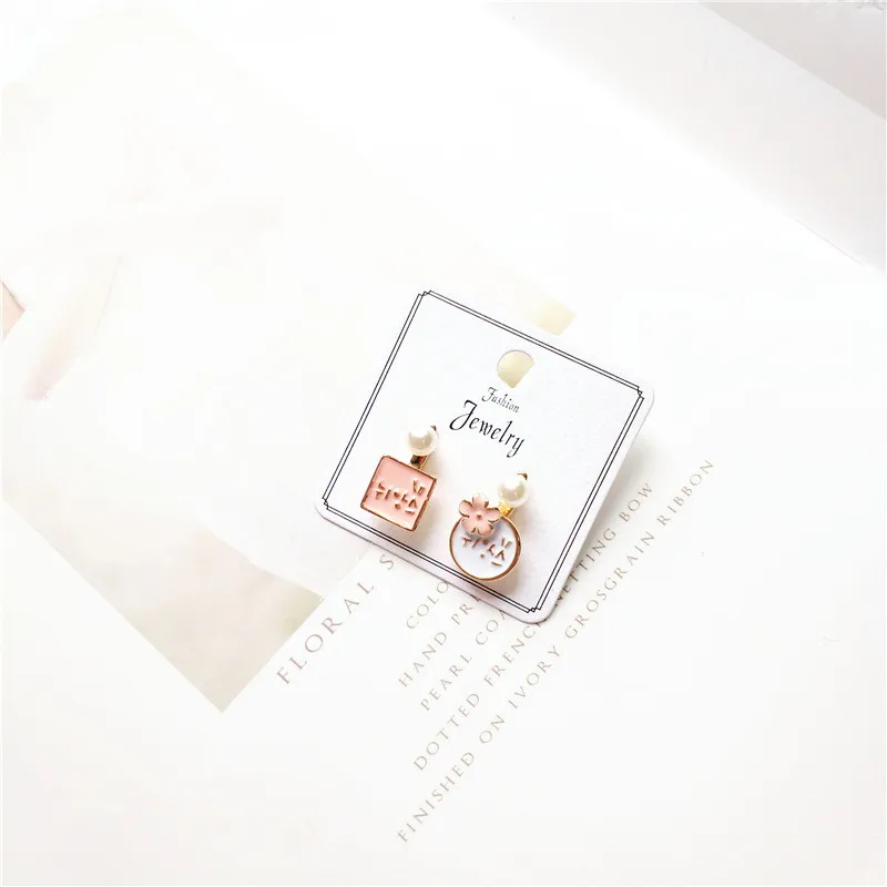 

Retro Female Jewelry Japanese Women Earring Cute Daisy Ear Stud Pink Super Fairy Geometric Rhinestone