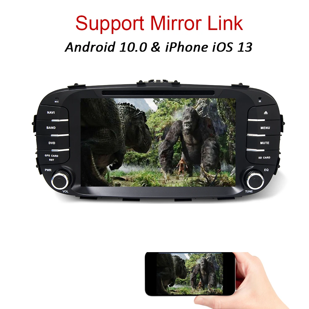 Яж Android 9 0 автомобильный стерео Дисплей Для Киа соул 2014 с 8 &quotIPS 1024*600 HD GPS