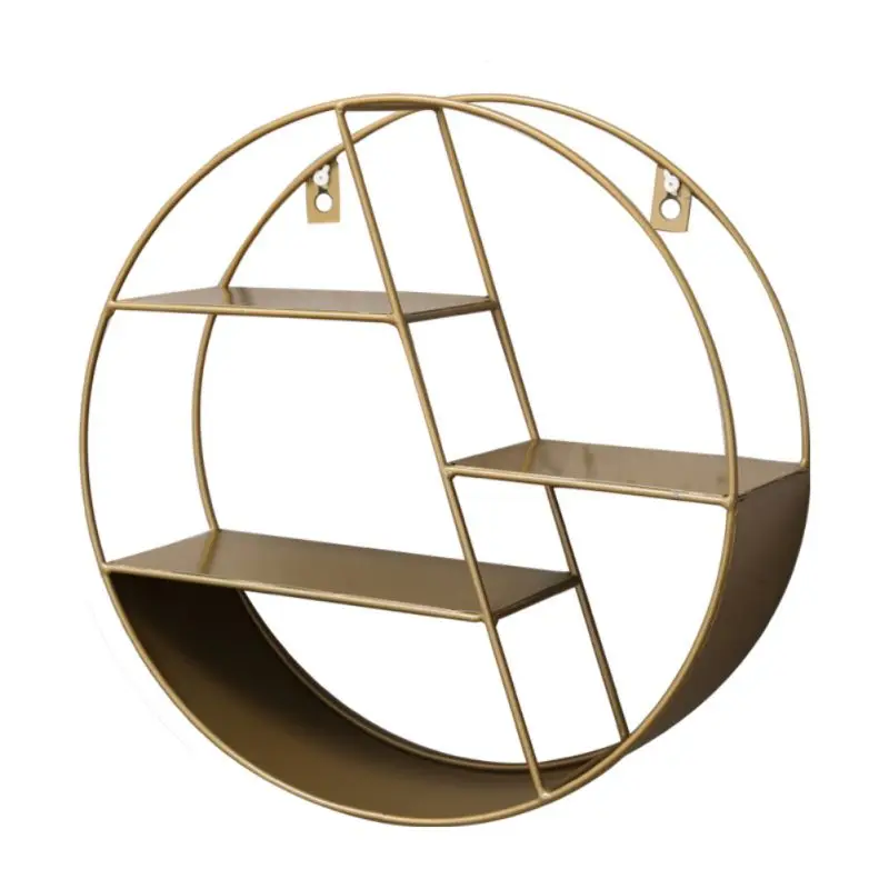 Настенные металлические деревянные стеллажи для хранения подвесной Декор