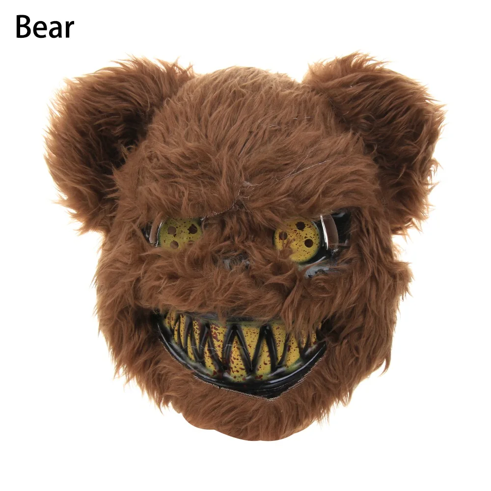 Bear 1 шт. горячие дети взрослые страшные маски на Хеллоуин злой кровавой маска кролика белая маска кролика маскарад Вечерние Косплей страшная маска - Цвет: Bear