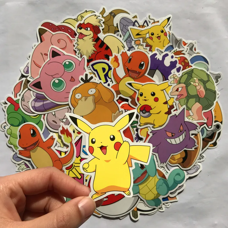 81 шт. водостойкие виниловые наклейки на тему мультфильма Pokemon Psyduck|Наклейки для