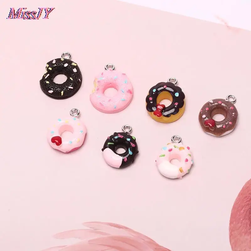 10 шт./компл. украшения Kawaii пончики шармы Подвески для DIY Браслеты ожерелье серьги
