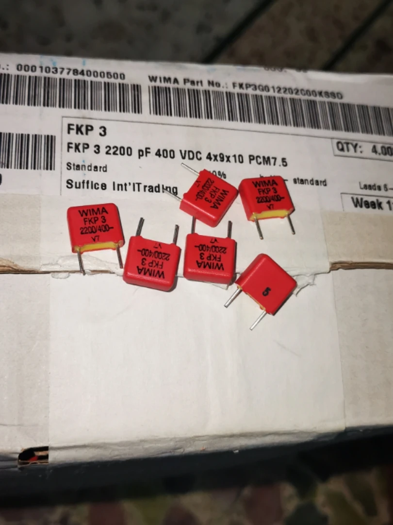 30 шт. WIMA FKP3 серия 400V 2200 pf/222/2 n2 MKP материал PCM7.5 пленка конденсатор бесплатная