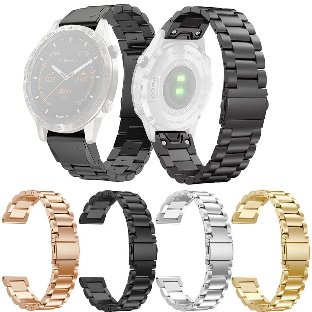 Ouhaobin ремешок для часов Garmin MARQ 22 мм Браслет Из Нержавеющей Стали Быстросъемный
