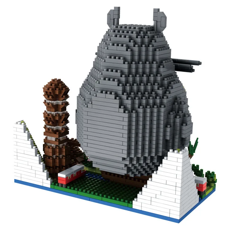 

PZX Mini Blocks Japanese Totoro Anime Small bricks Educational Toy Assembly brinquedos Cartoon Model Kids Gifts toys for Child