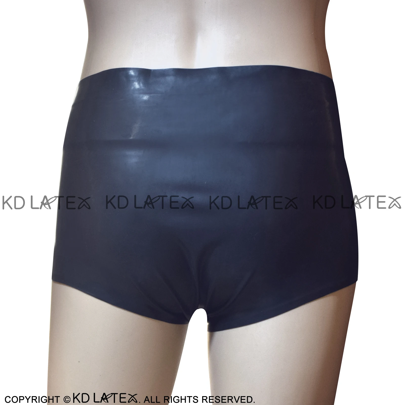 Black Mid Waist Sexy Latex Panties With Front Zipper Rubber Briefs Shorts Underpants Underwear Bottom DK-0134