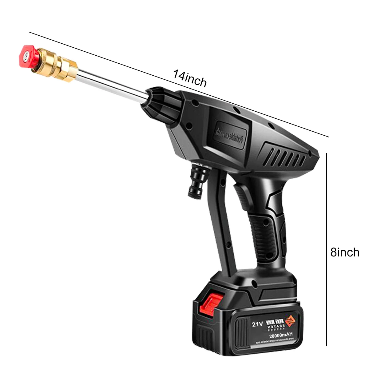 Скидка Беспроводной водяной пистолет высокого давления 20000 мАч для автомойки, портативный пеногенератор для аккумулятора Makita