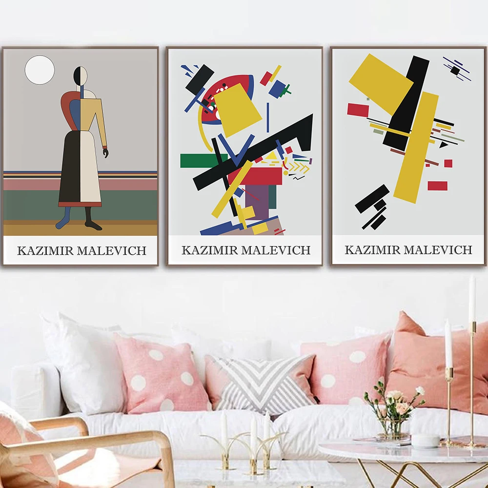 Женский принт тела минималистичный богемный постер Малевич феминистская