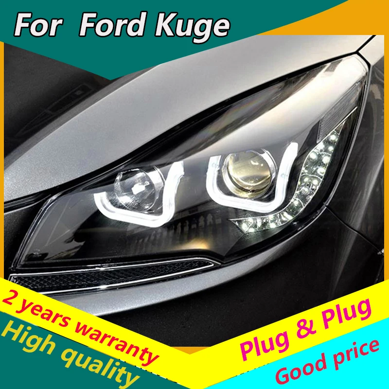 

KOWELL Car Styling For Ford kuga headlights 2013-2015 For Ford Escape LED light bi xenon lens h7 xenon