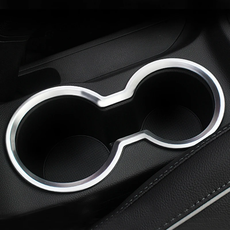 Water cup holder panel trim Cover ABS chrome Matte Car Styling For Hyundai creta ix25 2018 2019 interior accessories HXH | Автомобили и
