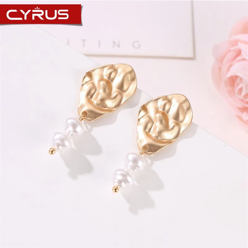 Серьги-подвески женские в богемном стиле с двойным жемчугом | Украшения и