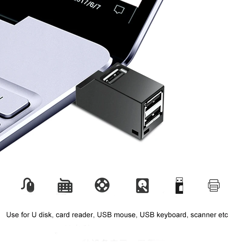 Мини 3 порта usb хаб USB 2 0 высокоскоростной концентратор разветвитель коробка