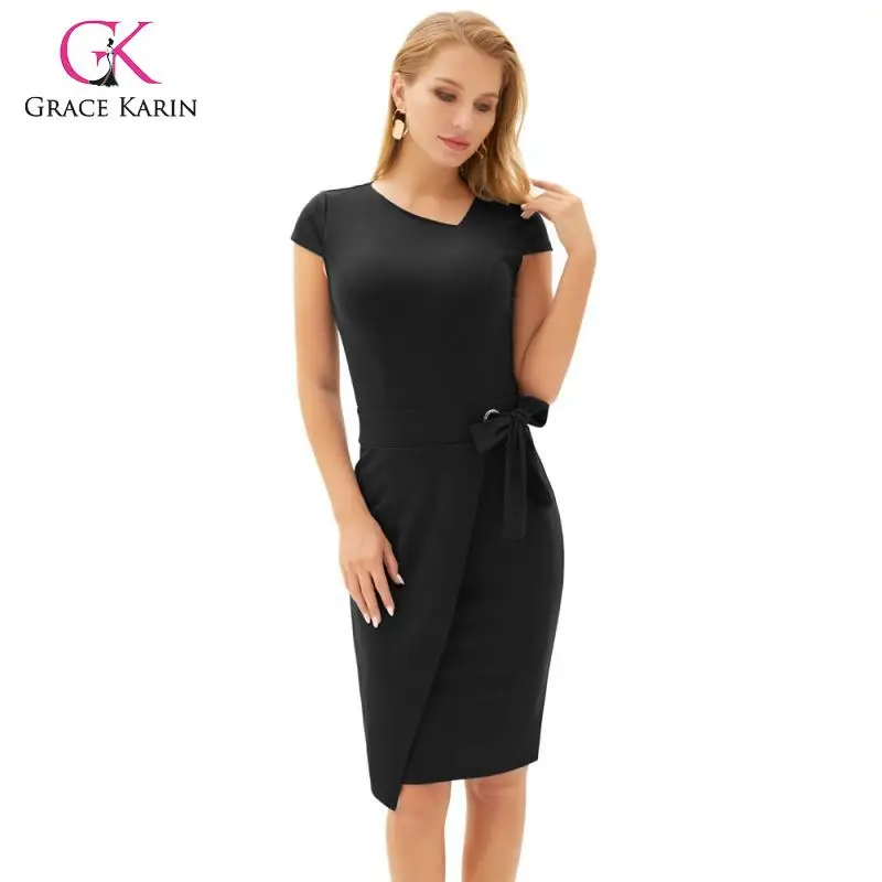 Элегантное женское платье карандаш Grace Karin облегающее Деловое миди для работы в