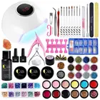 COSCELIA акриловый Фрезер для ногтей cо шлифовальными комплект с 54W лампа УФ гель набор маникюрных инструментов для маникюра Набор для гелевого Лаки инструменты для маникюра ногтей