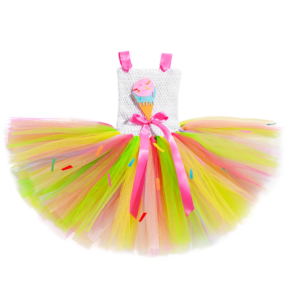 Платье-пачка для девочек детское разноцветное Радужное праздничное | Детская