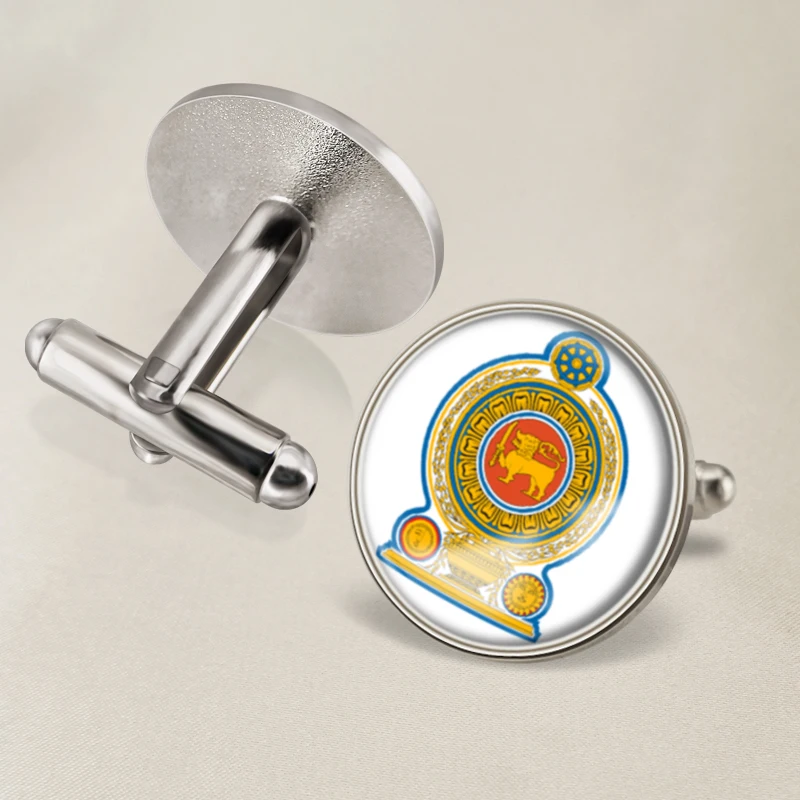 

Coat of Arms of Sri Lanka Sri Lankan Flag National Emblem Cufflinks