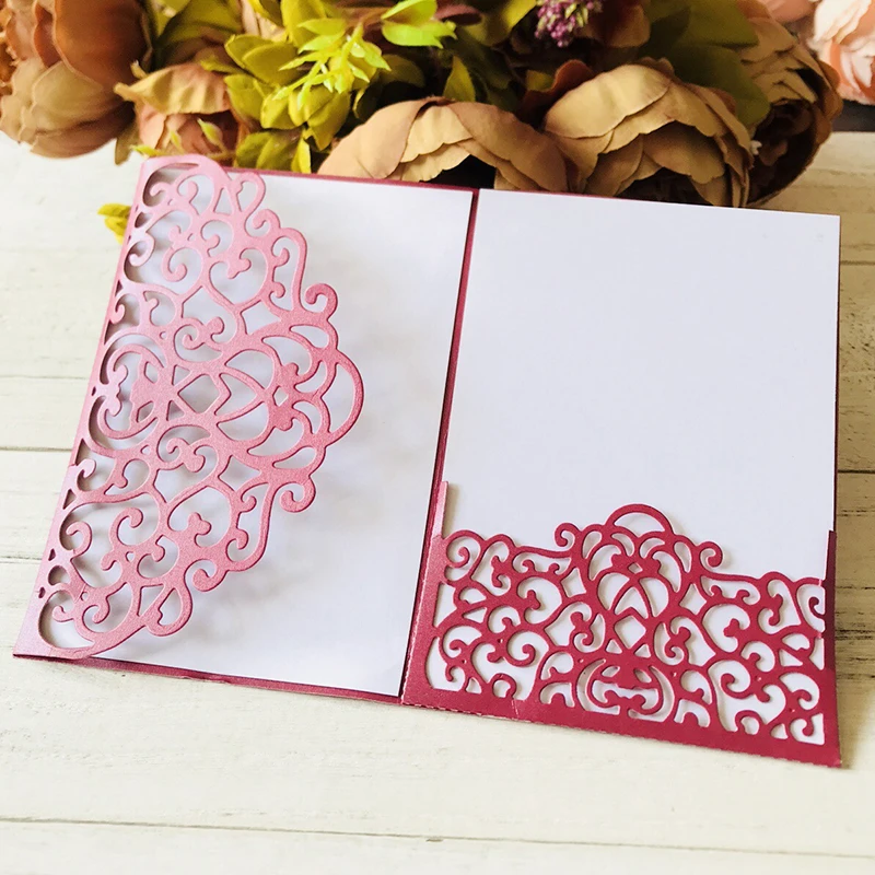 Свадебные приглашения вырезанные штампы Скрапбукинг Ремесло металлическая