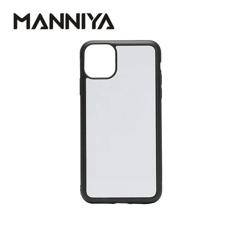 

MANNIYA for iphone 11 11 Pro 11 Pro Max Blank 2D Sublimation TPU rubber phone Case with Aluminum inserts 100pcs/lot